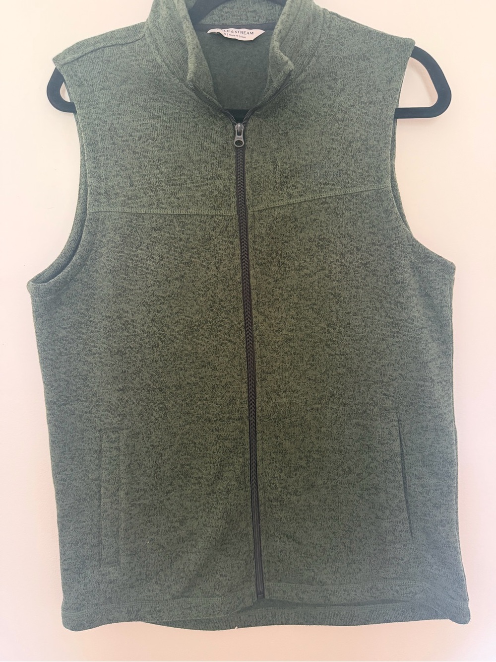 Field & Stream Men's Olive Green Zip-Up Fleece Vest